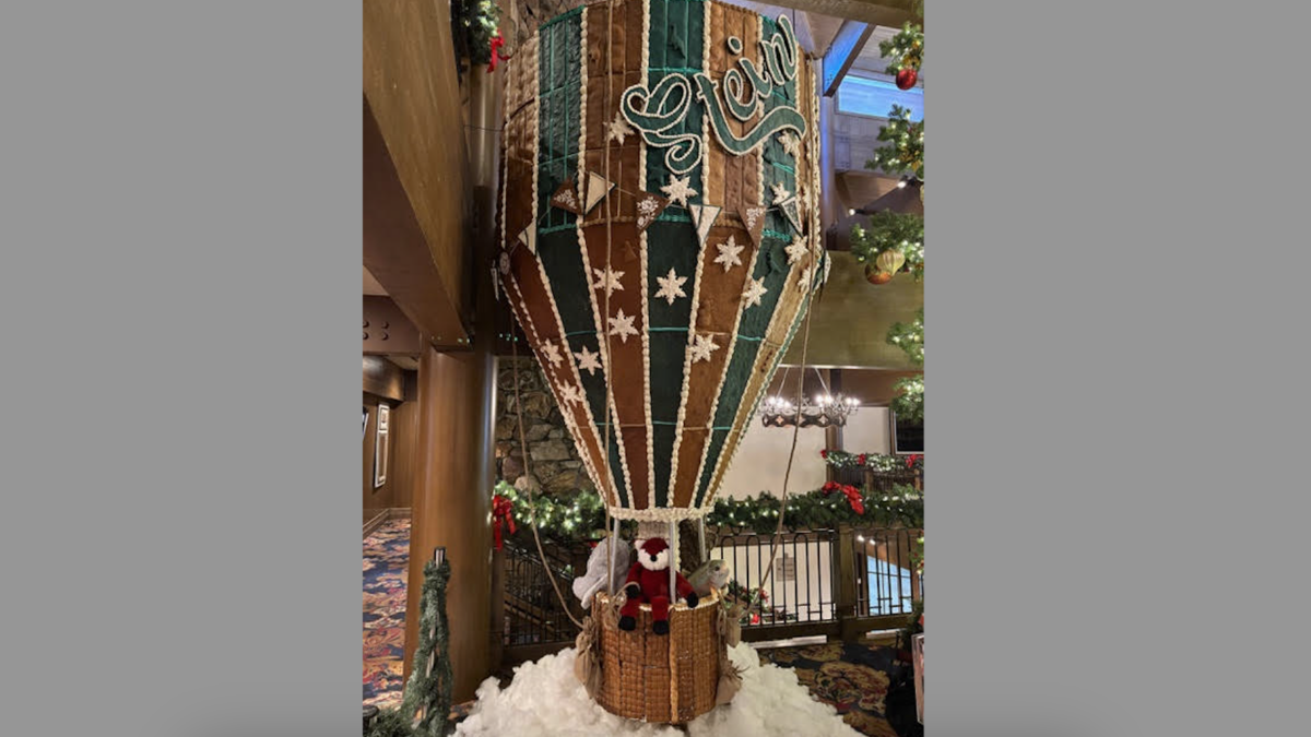 Stein Eriksen Lodge's annual lobby gingerbread holiday display.